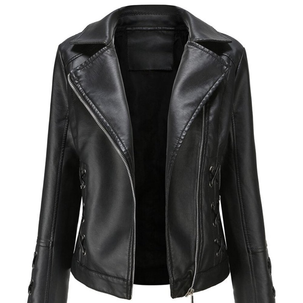 Bashwood Handmade Womens Red Genuine Lambskin Leather Jacket